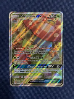 Vileplume GX 211/236 Cosmic Eclipse Alternate Art Ultra Rare Pokemon TCG Card LP - Image 1