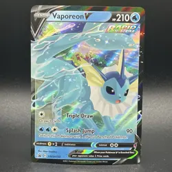 Vaporeon V SWSH 150 Pokemon Black Star Promo Holo Pokemon Sword Shield TCG - Image 1