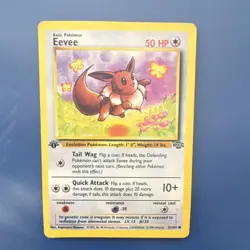 Pokemon Eevee Jungle 51/64 1st Edition Regular Common Basic 50 HP English Card - Image 1
