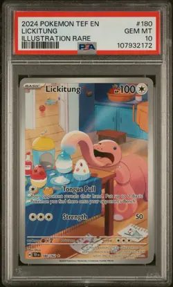 Pokemon Lickitung 180/162 Temporal Forces Illustration Rare Holo - PSA 10 🔥 - Image 1