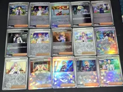 15 Pokemon TCG Trainer - Supporter Mirrorfoil Pokeball & Reverse Holo Card Lot - Image 1