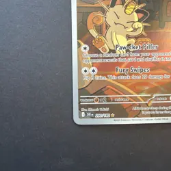 NM-Mint Team Rocket's Meowth - 203/182 Illustration Rare Pokemon Destined Rivals - Image 4