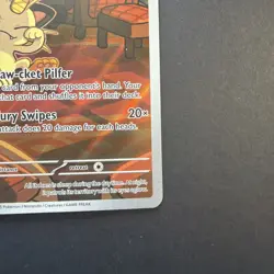 NM-Mint Team Rocket's Meowth - 203/182 Illustration Rare Pokemon Destined Rivals - Image 5