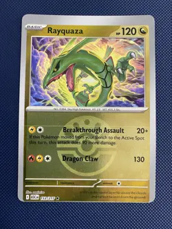 Rayquaza 153/217 Pokeball Reverse Holo Ascended Heroes Pokemon Card ERROR OC - Image 1