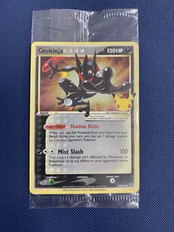Pokemon Celebrations TCG Greninja Gold Star SWSH144 Black Star Promo Sealed - Image 1