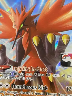 Galarian Zapdos V 080/198 Play! Prize Pack Series 1 Pokemon Card ERROR SHIFTED - Image 2