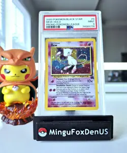 2000 MEW-HOLO BLACK STAR PROMO #9 POKEMON LEAGUE - PSA 9 BIG VINTAGE SWIRL - Image 1