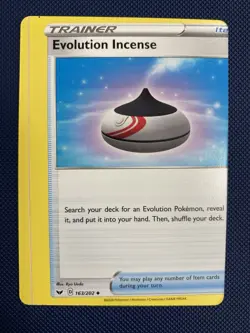 Evolution Incense 163/202 Sword & Shield Pokemon TCG ERROR MISCUT - Image 1