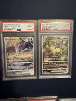 Lot of (2) PSA 10 Sequential Pokemon SWSH Crown Zenith Leafeon Glaceon VSTAR - Image 1