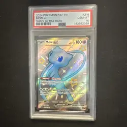 Pokemon TCG Mew EX 216/091 Paldean Fates Full Art Shiny Ultra Rare PSA 10 - Image 1