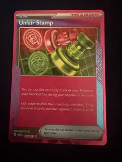 Unfair Stamp - 165/167 -Twilight Masquerade ACE Spec Pokemon Card - Image 1