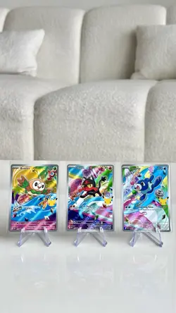 Pokemon TCG First Partner Illustration Collection Popplio 45 Litten 44 rowlet 43 - Image 1