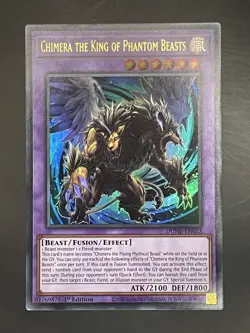 YUGIOH CHIMERA THE KING OF PHANTOM BEASTS ULTRA RARE 1ST EDITION NM DUNE-EN033 - Image 1