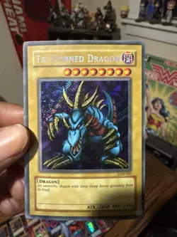 Yu-Gi-Oh! Tri-Horned Dragon Secret Rare LOB-000 Holo Unlimited Blue Eyes Set - Image 1
