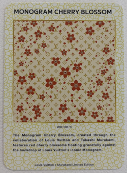 Louis Vuitton x Murakami Trading Card Monogram Cherry Blossom Pink 024 Japanese - Image 1