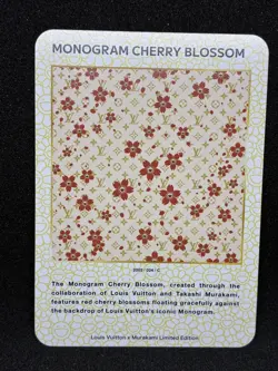 Louis Vuitton x Murakami Trading Card Monogram Cherry Blossom Pink 024 Japanese - Image 3