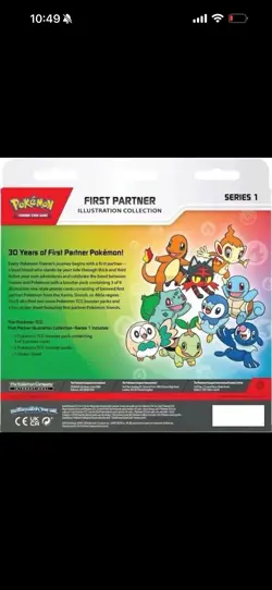 Pokemon Cards 30th Anniversary First Partner Illustration Collection Series 1 - Image 2