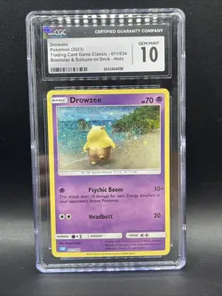 Drowzee - Pokemon Trading Card Game Classic Holo 011/034 - CGC 10 - Image 1