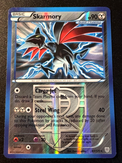 Skarmory 87/135 B&W Plasma Storm Pokemon Card Reverse Holo Foil Rare HP - Image 1