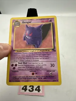 Pokemon Gengar TCG Card 20/62 Fossil Non-Holo Rare Unlimited MP - Image 1