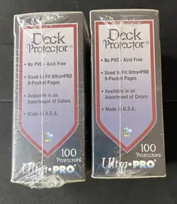 (1) Vintage Ultra Pro 100 Deck Protector White Factory Sealed 1999 Era Free Ship - Image 2