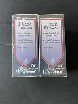 (1) Vintage Ultra Pro 100 Deck Protector White Factory Sealed 1999 Era Free Ship - Image 4