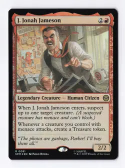 J. Jonah Jameson (Foil) 0081 (R) MTG Marvel's Spider-Man (SPM) - Image 1