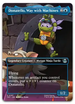 Donatello, Way with Machines (Borderless) #197 (NM) TMT Magic MTG - Image 1