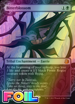 x1 Bitterblossom WOT MTG 27 FOIL BORDERLESS MYTHIC M/NM 1x - Image 1