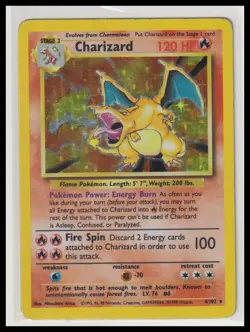 Pokemon Base Set Charizard 004/102 Holo - Image 1