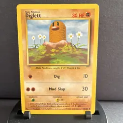 Pokemon TCG Diglett Base Set 47/102- Fight Symbol Error Card - Image 1