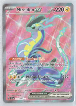Miraidon ex 227/198 Ultra Rare Scarlet & Violet Pokemon Near Mint - Image 1