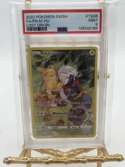 2022 Pokemon Lost Origin Pikachu TG05/TG30 PSA 9 Trainer Gallery - Image 1