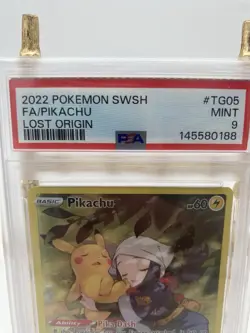 2022 Pokemon Lost Origin Pikachu TG05/TG30 PSA 9 Trainer Gallery - Image 3
