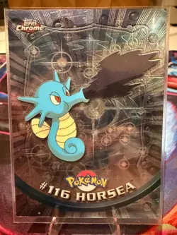 2000 Topps Chrome Horsea #116 TV Animation Pokemon LP - Image 1