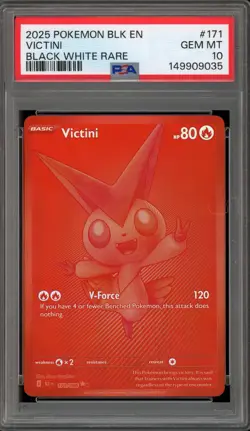 Pokemon Victini Black Bolt Black White Rare #171 PSA 10 Gem Mint - Image 1