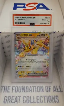 Jolteon ex #030/131 Double Rare Prismatic Evolutions Pokemon 2025 PSA 10 - Image 1