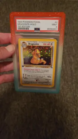 1999 Pokemon Dragonite Fossil 1ST EDITION #4 HOLO PSA 9 Mint New Grade - Image 2