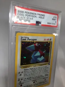 2000 Pokemon Black Star Promo Holo Cool Porygon #15 PSA 9 Mint - Image 3