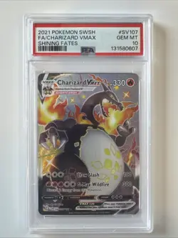 Charizard VMax 2021 Pokemon Sword And Shields Shining Fates #SV107 PSA 10 GEM - Image 1