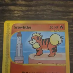Growlithe 080/147 Aquapolis Regular Common Basic 50 HP English Pokemon TCG - Image 5