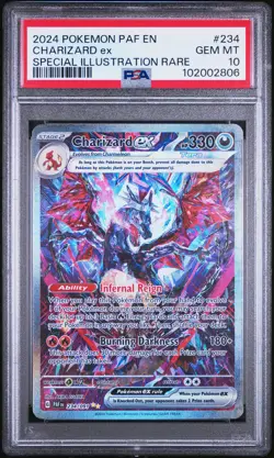 2024 POKEMON PAF EN-PALDEAN FATES SPECIAL ILLUSTRATION RARE CHARIZARD EX PSA 10 - Image 1