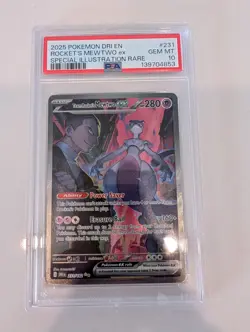 Team Rocket's Mewtwo ex 231/182 SIR Destined Rivals Pokemon PSA 10 - Image 1