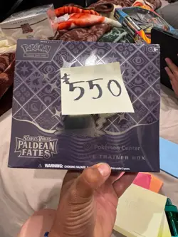 FACTORY SEALED Pokemon TCG Paldean Fates Pokemon Center ETB Elite Trainer Box - Image 1