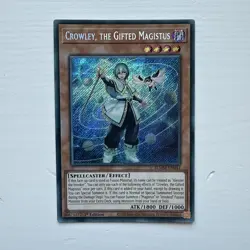 Crowley, The Gifted Magistus Yu-Gi-Oh! Secret Rare 1st Ed BLMM-EN044 - Image 1