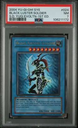 2004 SYE YU-GI-OH! STARTER DECK YUGI EVOLUTION 1ST ED BLACK LUSTER SOLDIER PSA 7 - Image 1