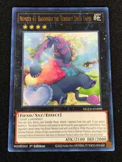 Yugioh Number 41: Bagooska The Terribly Tired Tapir MGED-EN090 1st Rare (NM) - Image 1