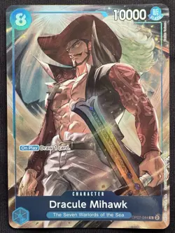 One Piece Dracule Mihawk OP07-044 Seven Warlords Promo English NM - Image 1