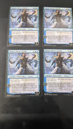 Narset, Parter of Veils, War of the Spark, Playset, 4 Copies, Magic Cards - Image 1