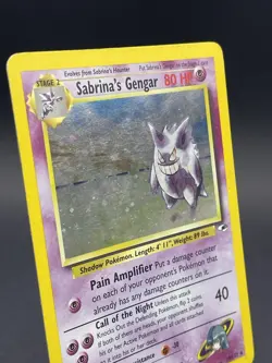 Pokemon TCG Sabrina's Gengar Holo Rare Card 14/132 Gym Heroes - Image 3